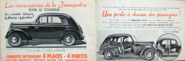 Renault Juvaquatre Modelprogram 1939 Carbrochure (2457)